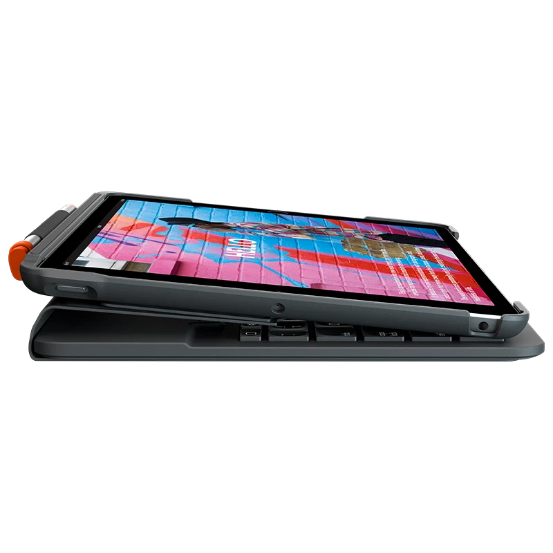 Tastatur Logitech schlank Folio für iPad (7., 8. & 9. Generation)