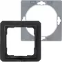 Abdeckplatte für Schalter/Steckdosen Gira 0252 27 — schwarz, konventionelles Design, IP44, 5er-Pack