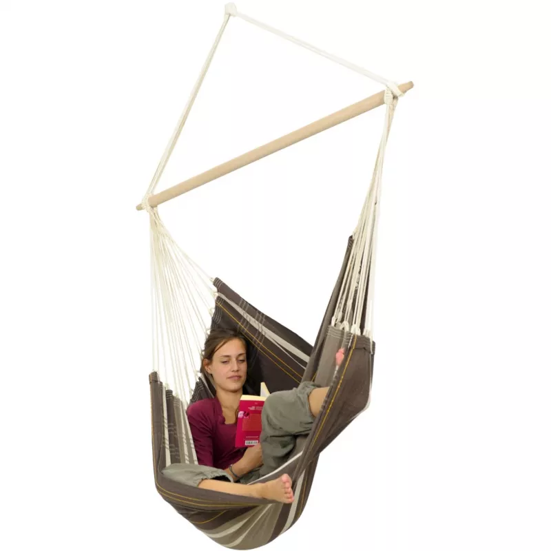 Hängesessel Brasil Gigante Café AZ-2030320, Camping-Hängesessel braun/grau