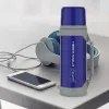 Isolierflasche Maestro MR-1631 1,5 l Blau/Grau, 24 h Wärmespeicherung, mit Deckel, Tasse und Griff