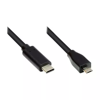 Good Connections USB2.0-Kabel Micro B-C schwarz 2 m