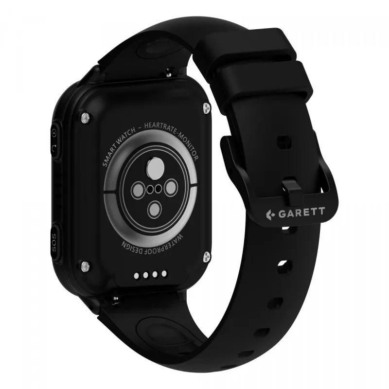 Smartwatch Garett Kids Vibe Ai 4G schwarz — Kinder-Smartwatch mit 4G, GPS-Tracking, wasserdicht