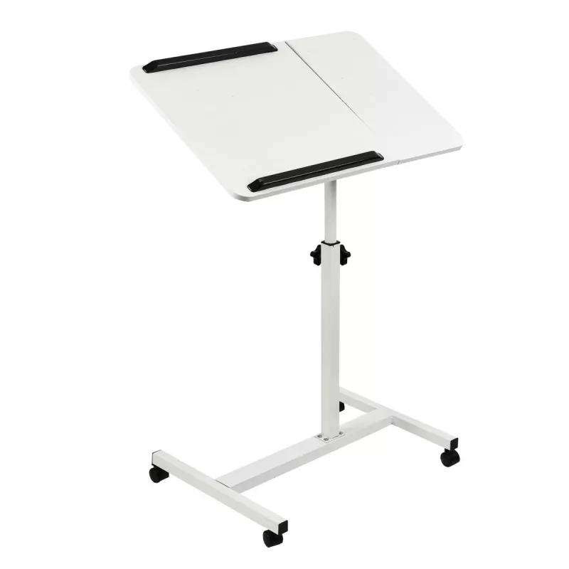Maclean mobiler Schreibtisch/Laptop-Ständer, weiß, Höhenverstellung 59-89 cm, max. 30 kg, MC-121 W