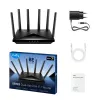 Cudy WR6500H Tisch-WLAN-Router — Dual-Band 2,4/5 GHz, Wi‑Fi 7 (802.11be), 5765 Mbit/s, 2,5GbE LAN, 5x RJ-45, 3x3 Antennen, Schwarz