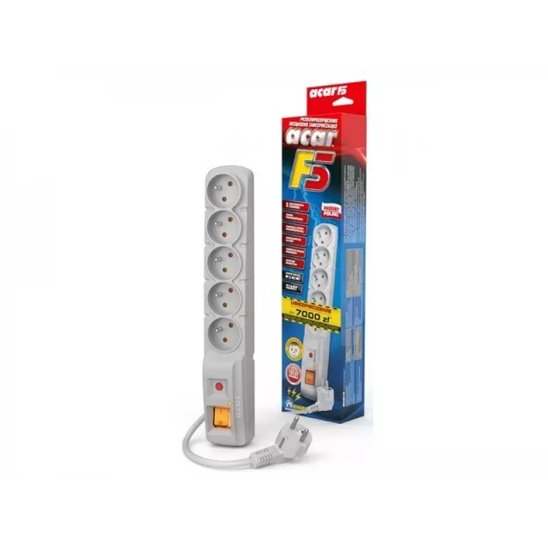 Surge Protector F5 1,8M Grey