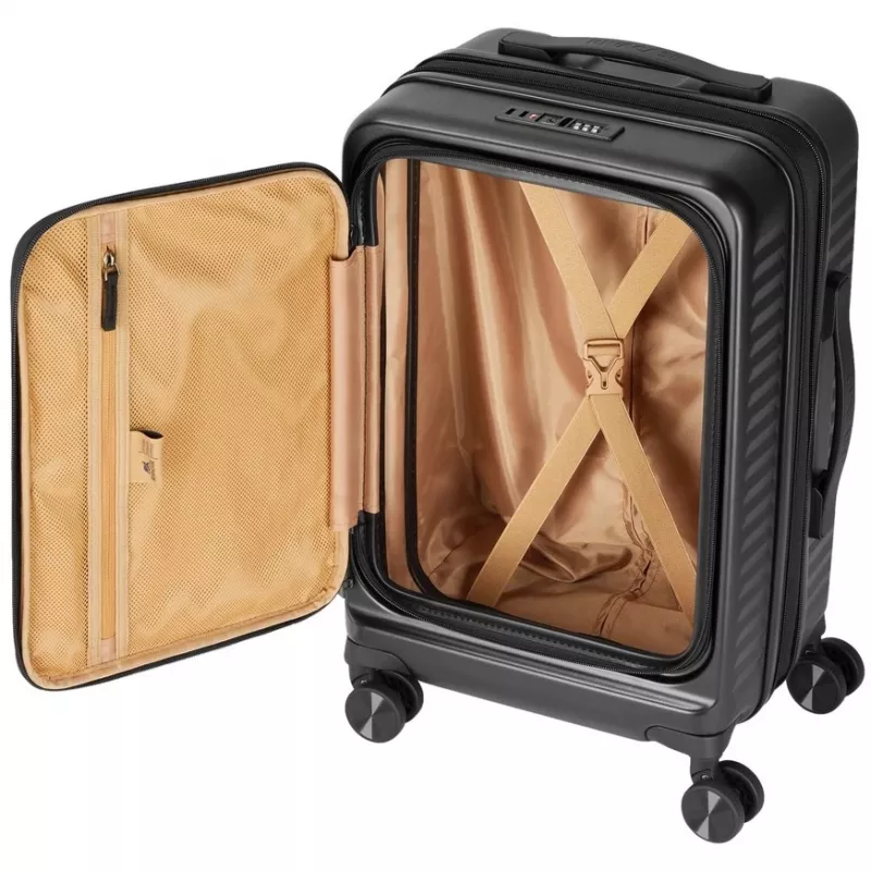 Kabinenkoffer Rivacase 8180 Clark ECO – Handgepäck, Hartschale, schwarz