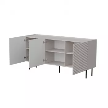 Kommode Cama LUCCA 3D 165x40x80 cm — Cashmere, Spanplatte, 16 mm Korpus, 1,8 cm Türstärke