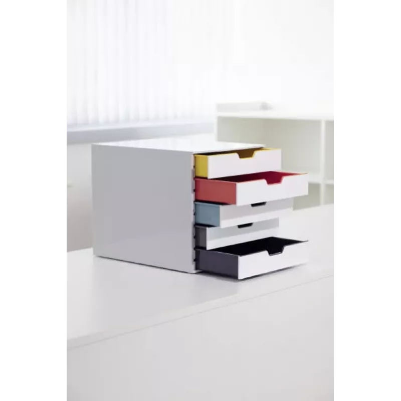Durable VARICOLOR Mix 5 Aktenschrankbox Kunststoff Mehrfarbig Weiß 762527