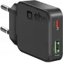 SBS PD Reiselader UltraSlim 30W USB/USB-C GaN Schwarz