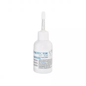 Ohrlösung JM Sante Vet Protector Uszy Plus 50 ml — Ohrenpflege für ausgewachsene Hunde und Katzen, Kunststoffflasche
