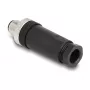 M12-Steckverbinder A-kodiert 3-polig Male DeLOCK 60566 Schraubanschluss schwarz