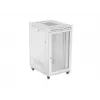 BODENSTEHENDER RACK-SCHRANK 19 27U 800X1000 GRAU PERFORIERTE LCD-TÜR LANBERG (flach PACK)