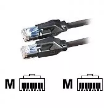 Datwyler DATWYLER - Patchkabel - RJ-45 (M) - RJ-45 (M) - 10 m - SSTP-Kabel - CAT 6 - Halogenfrei - Schwarz (21.05.0105)