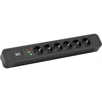Power Extension Kabel Bachmann Primo 2 2m 6 AC Outlets Schwarz