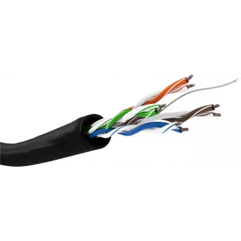 Netzwerkkabel Goobay CAT 5e U/UTP 100m Schwarz