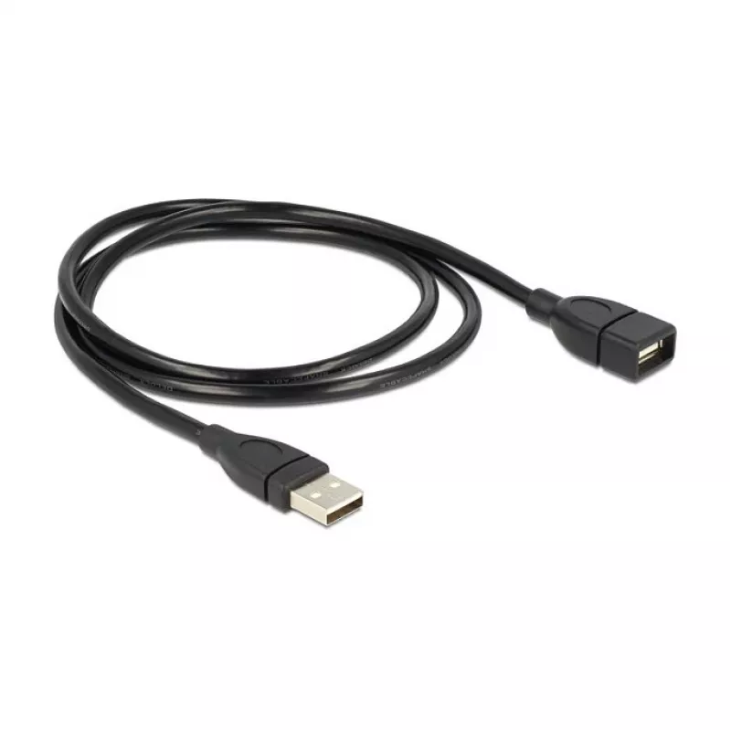 USB-Kabel DeLOCK 1m USB 2.0 USB A Schwarz