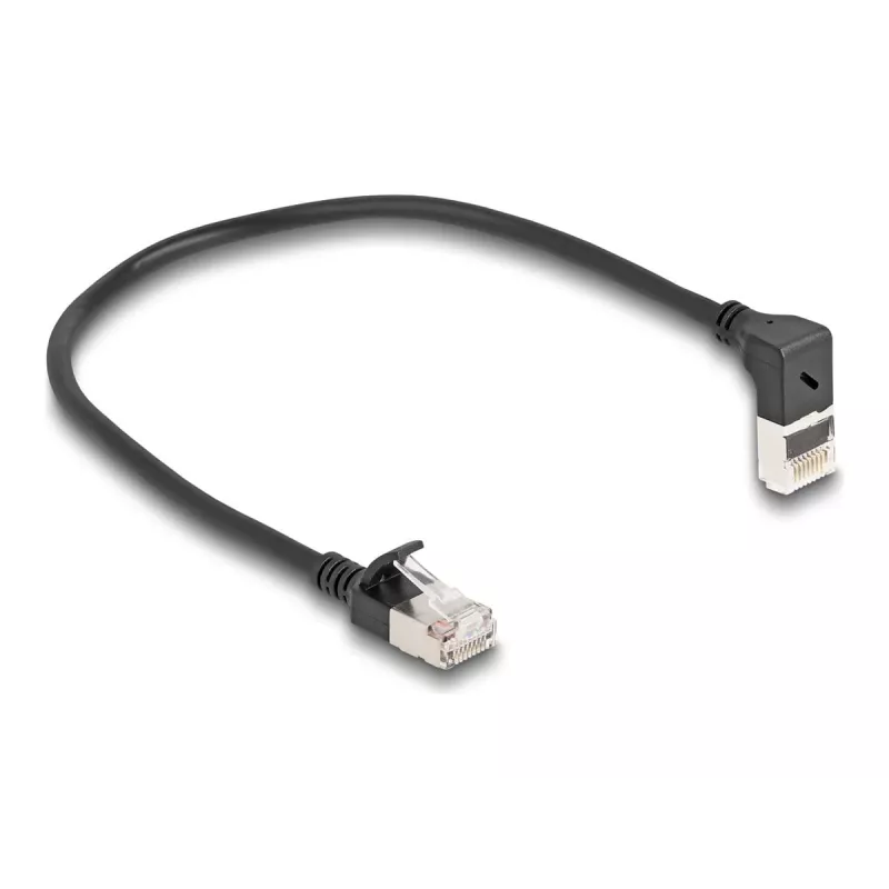Netzwerkkabel DeLOCK RJ45 Cat.6A 0,25 m Schwarz
