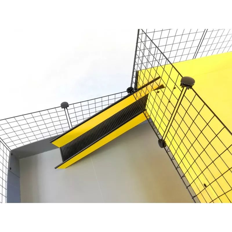 C&C modularer Käfig einstöckig 4x2 + Loft 2x1 + schwarze Rampe
