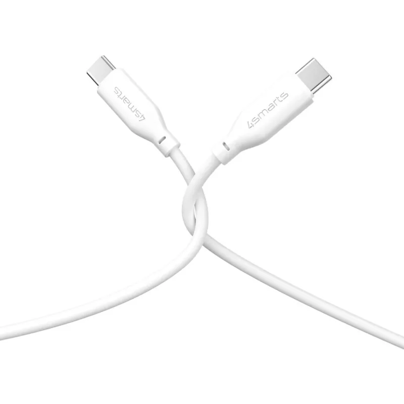 4smarts USB-C / USB-C Silikonkabel High Flex 60W 1,5m Weiß