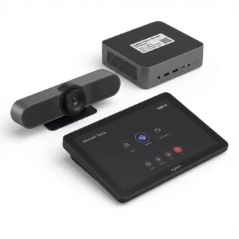 Konferenz-Touch-Controller Logitech TAPMST/LBL/1 mit Touch-Bedienung für Microsoft Teams, Tischinstallation