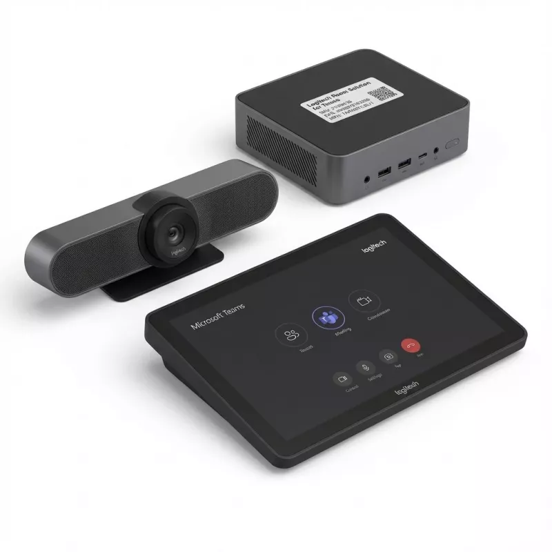 Konferenz-Touch-Controller Logitech TAPMST/LBL/1 mit Touch-Bedienung für Microsoft Teams, Tischinstallation