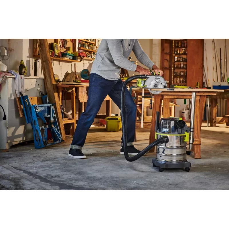 RYOBI R18WDV-0 Staubsauger 18V One+ Schwarz, Grün