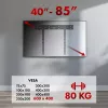 Wand-TV-Halterung MACLEAN MC-123 extra flach, VESA 400x400 mm, für Flachbildfernseher bis 80 kg
