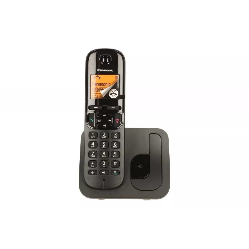 Panasonic KX-TGC 210 PDB DECT-Telefon Schwarz mit Rufnummernanzeige