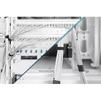 Netzwerkkabel Digitus CAT 6A U/FTP schlank Patchkabel RJ-45 Cat6a 3m Grau