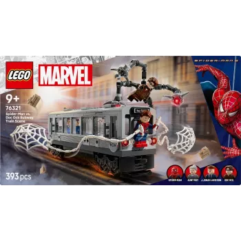LEGO Marvel Super Heroes 76321 Spider-Man Doc Ock Subway Showdown Bauspielzeug, 393 Teile, 4 Minifiguren, Alter 9+