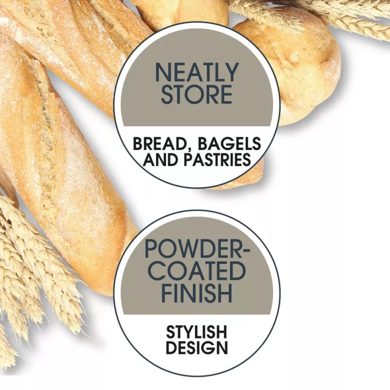 Brotkasten Salter Marino Stahlkonstruktion BW124601EU7 – Brotaufbewahrung aus Edelstahl