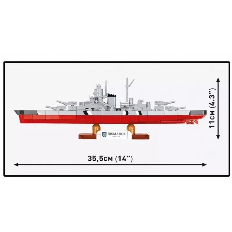 Bausatz Cobi Schlachtschiff Bismarck Modell, 590 Teile