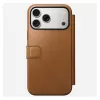 Mobiltelefon-Folio Nomad Modern Leather Folio Hülle für iPhone 17 Pro Max – Tan, passend für bis zu 17,5 cm (6,9 Zoll) Bildschirm, 4 Kartenfächer