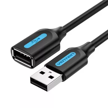 USB 2.0 Verlängerungskabel Vention CBIBJ 5 m — Stecker auf Buchse, schwarz