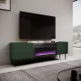 TV-Schrank mit elektrischem Kamin Cama Meble ONDA 180,5×40×58,0 cm, Spanplatte, grün, freistehend oder zur Wandmontage