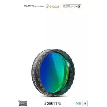 Baader O-III 1,25 Zoll Schmalbandfilter, 6,5 nm Bandbreite für CMOS-Aufnahmen
