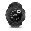 Smartwatch GARMIN Instinct — 45 mm, 3.05 cm (1.2 Zoll) AMOLED 390×390 Touchscreen, 4 GB, GPS, Silikonarmband Schwarz, 53 g