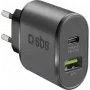 SBS TETRPD25W Ladegerät für Mobilgeräte Schwarz Innenbereich (TETRPD25W)