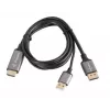 HDMI(M)->DISPLAYPORT(M)-KABEL 1M 4K SCHWARZ LANBERG