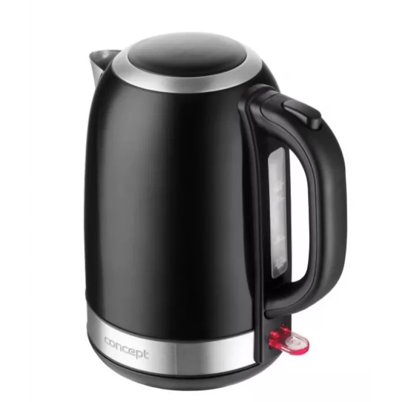 Wasserkocher Concept Solution RK3245 — 1,7 l, 2200 W, Edelstahl, Schwarz