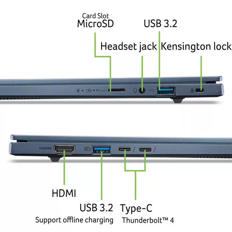 Laptop Acer Swift Go 14 AI NX.JNBEG.001 — Intel Core Ultra 7 256V, 14 Zoll WUXGA, 16 GB LPDDR5, 512 GB SSD, Intel Arc 140V, Windows 11