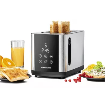 Toaster Rommelsbacher TO850 2-Scheiben, 850 W, Edelstahl/Schwarz, XL-Schlitze