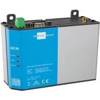 4G-Router INSYS icom SCR-L200 — Hutschienen-/Wandmontage, SMA-Antenne, BGP/OSPF/RIP, 10/100 Mbit/s LAN, MiniSIM, grau