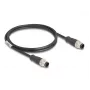 Netzwerkkabel DeLOCK M12 Kabel A-kodiert 8-Pin Stecker auf Stecker Cat5e 1 m Schwarz
