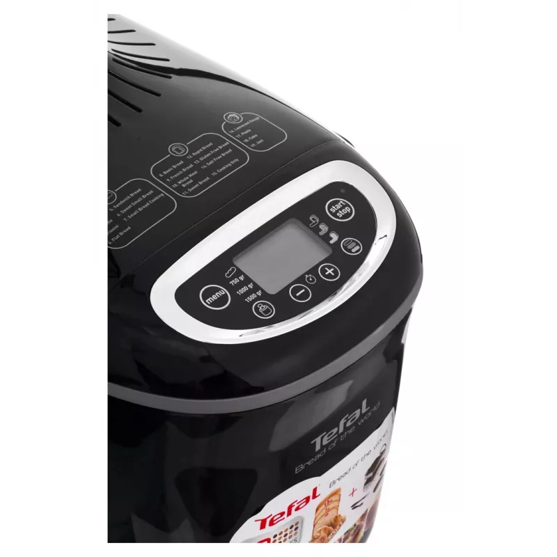 Brotbackautomat Tefal PF611838 — 1600 W, 1,5 kg Kapazität, 19 Programme, Touch-Bedienung, schwarz