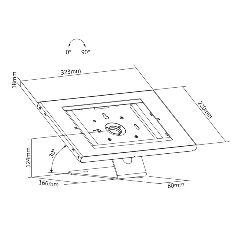 Tischständer MACLEAN MC-909W höhenverstellbar weiß für Tablets und Geräte