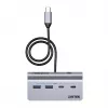 USB-Hub Unitek H1337AGY01 – 4 Ports (2×USB-C, 2×USB-A), bis zu 5 Gbit/s pro Port, Aluminium, Silber