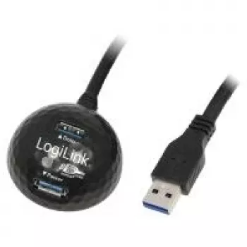 LogiLink CU0035 USB 3.0 Verlängerungskabel mit Ladestation