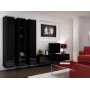 Cama geschlossen Schrank VIGO '180' 180/40/30 schwarz/schwarz glänzend
