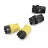 Kärcher Bürstenset für Dampfreiniger 2.863-264.0, runde Kunststoffbürsten 26×26×40 mm, 4 Stück